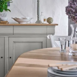 Buffet bois massif 2 portes 3 tiroirs 160 cm Embellie