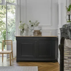 Buffet bois massif 2 portes 3 tiroirs 160 cm Embellie