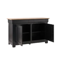 Buffet bois massif 2 portes 3 tiroirs 160 cm Embellie