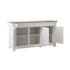 Buffet bois massif 3 portes 3 tiroirs 190 cm Embellie