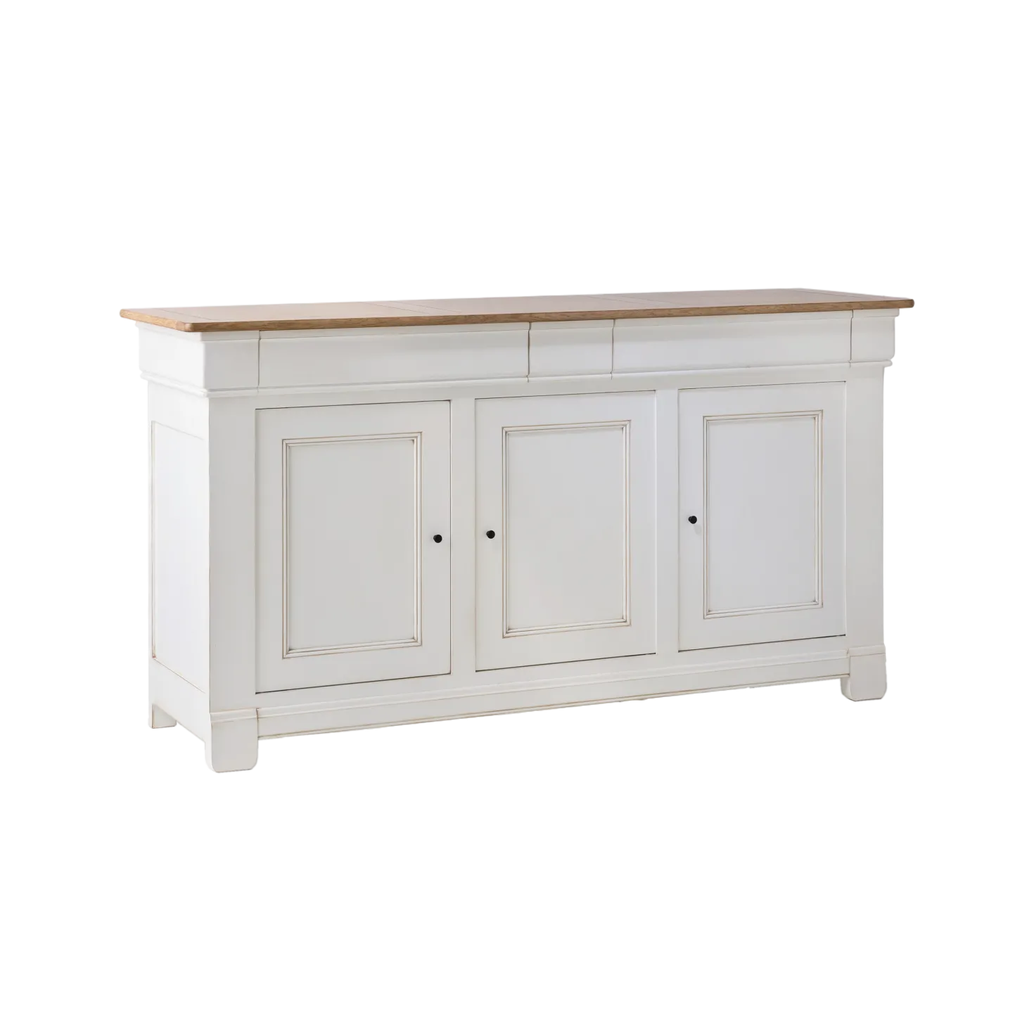 Buffet bois massif 3 portes 3 tiroirs 190 cm Embellie