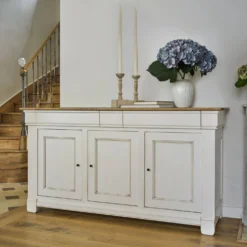 Buffet bois massif 3 portes 3 tiroirs 190 cm Embellie