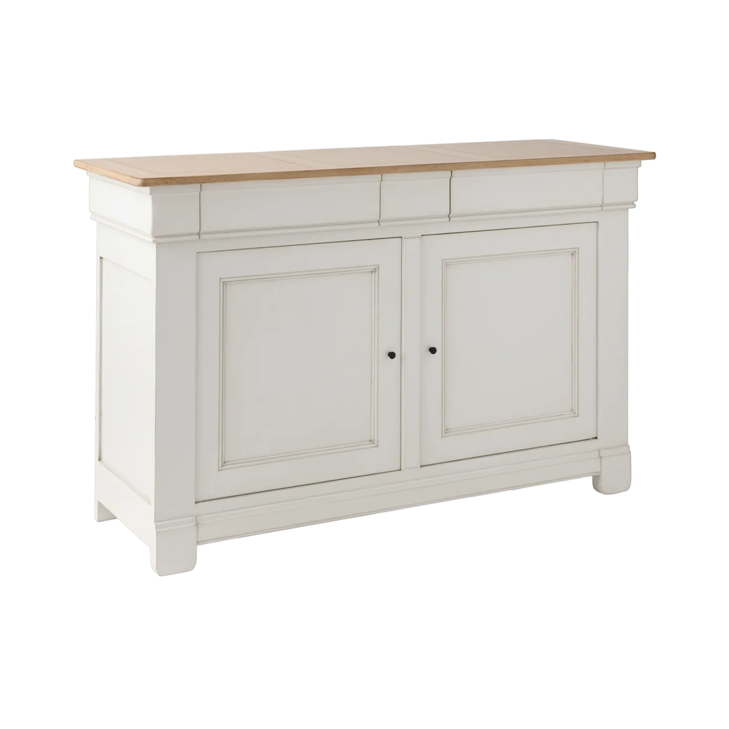 Buffet bois massif 2 portes 3 tiroirs 160 cm Embellie