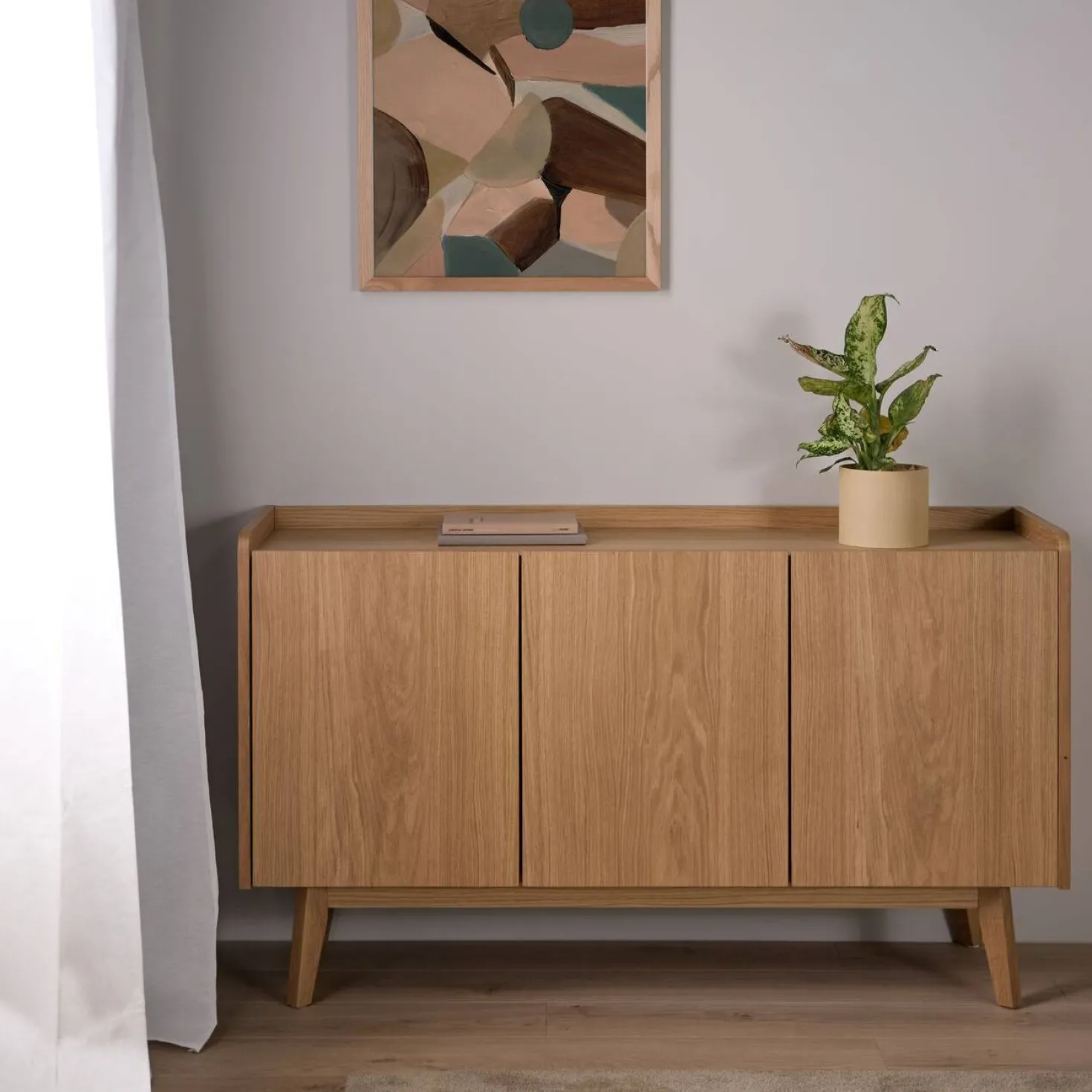 Buffet bois 3 portes 135 cm Agatha