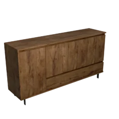 Buffet décor bois 4 portes 1 tiroir 180 cm Gustavo