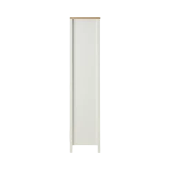 Buffet haut blanc et décor bois 1 porte Pivoine