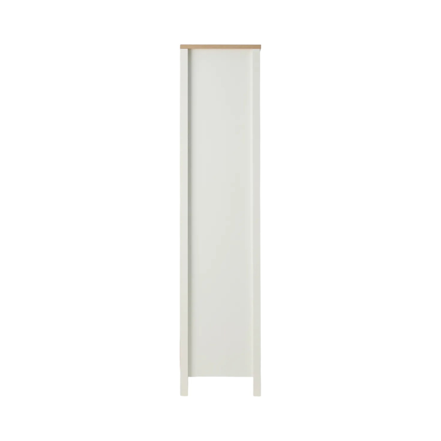 Buffet haut blanc et décor bois 1 porte Pivoine