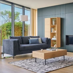 Buffet haut bois et pieds métal 1 porte Alex