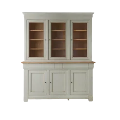 Buffet vaisselier bois massif 6 portes 3 tiroirs Embellie