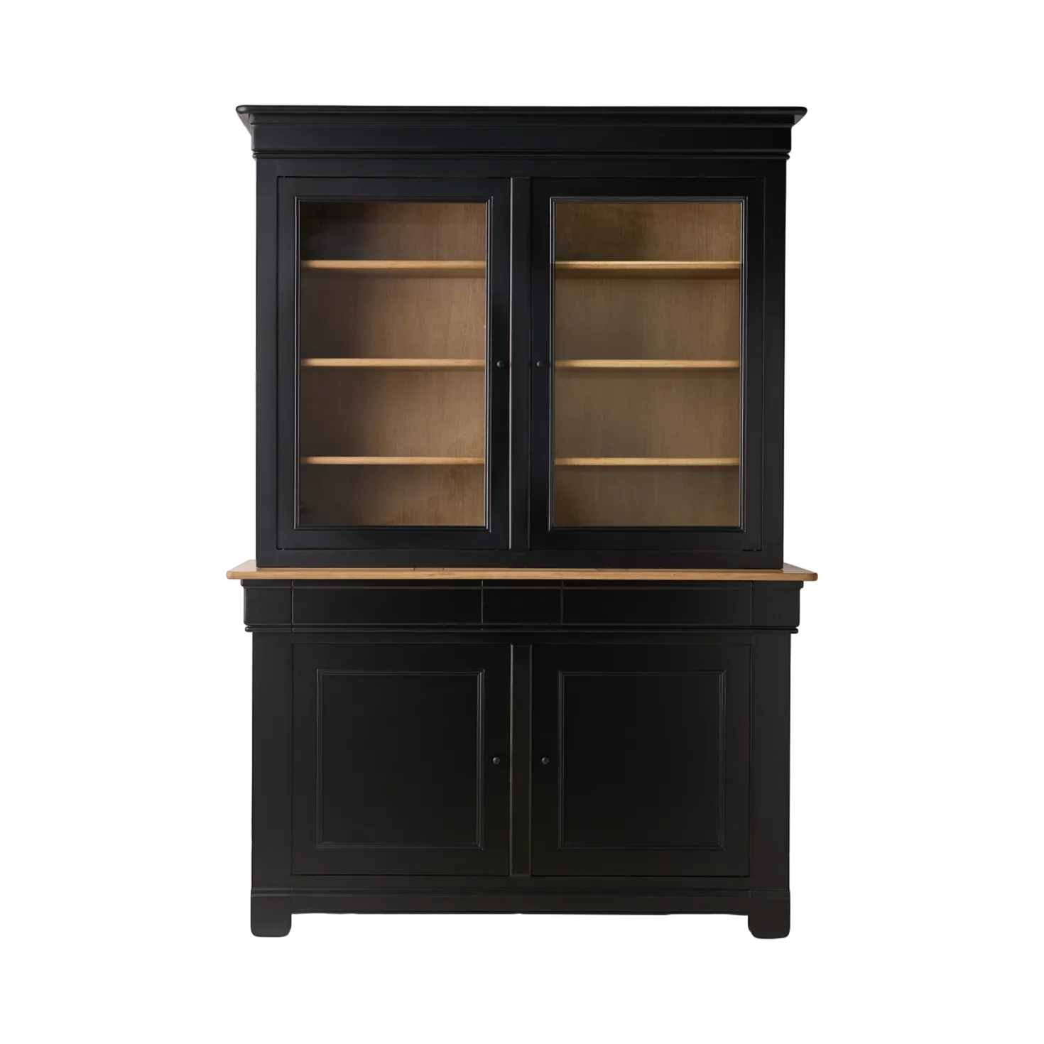 Buffet vaisselier bois massif 4 portes 3 tiroirs Embellie