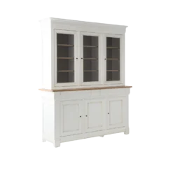 Buffet vaisselier bois massif 6 portes 3 tiroirs Embellie