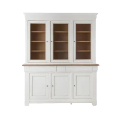 Buffet vaisselier bois massif 6 portes 3 tiroirs Embellie