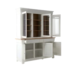 Buffet vaisselier bois massif 6 portes 3 tiroirs Embellie