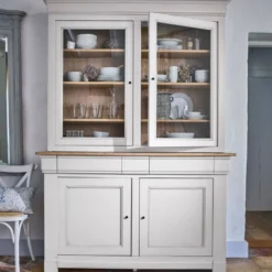 Buffet vaisselier bois massif 4 portes 3 tiroirs Embellie