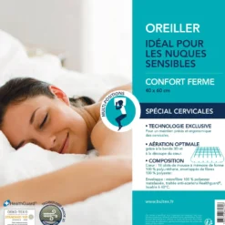 BULTEX Oreiller ferme en mousse à mémoire de forme Spécial Cervicales
