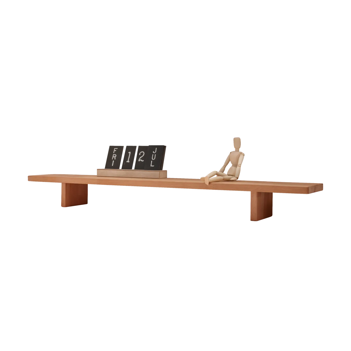 Bureau avec tablette en hêtre massif Cyriel