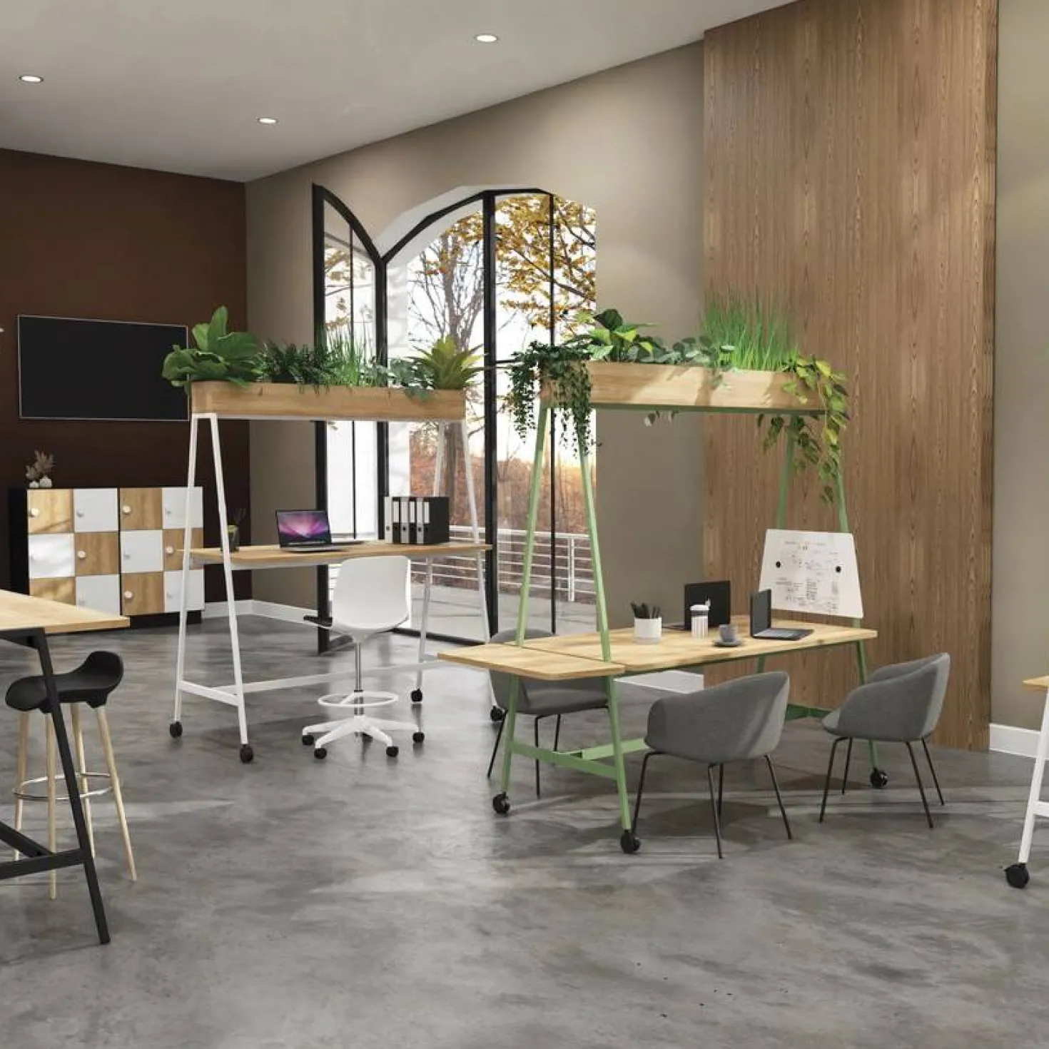 BURONOMIC Table de travail collaborative mobile Alto