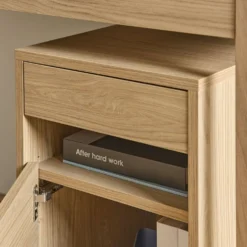 Caisson de bureau décor bois 1 tiroir 1 porte Simon
