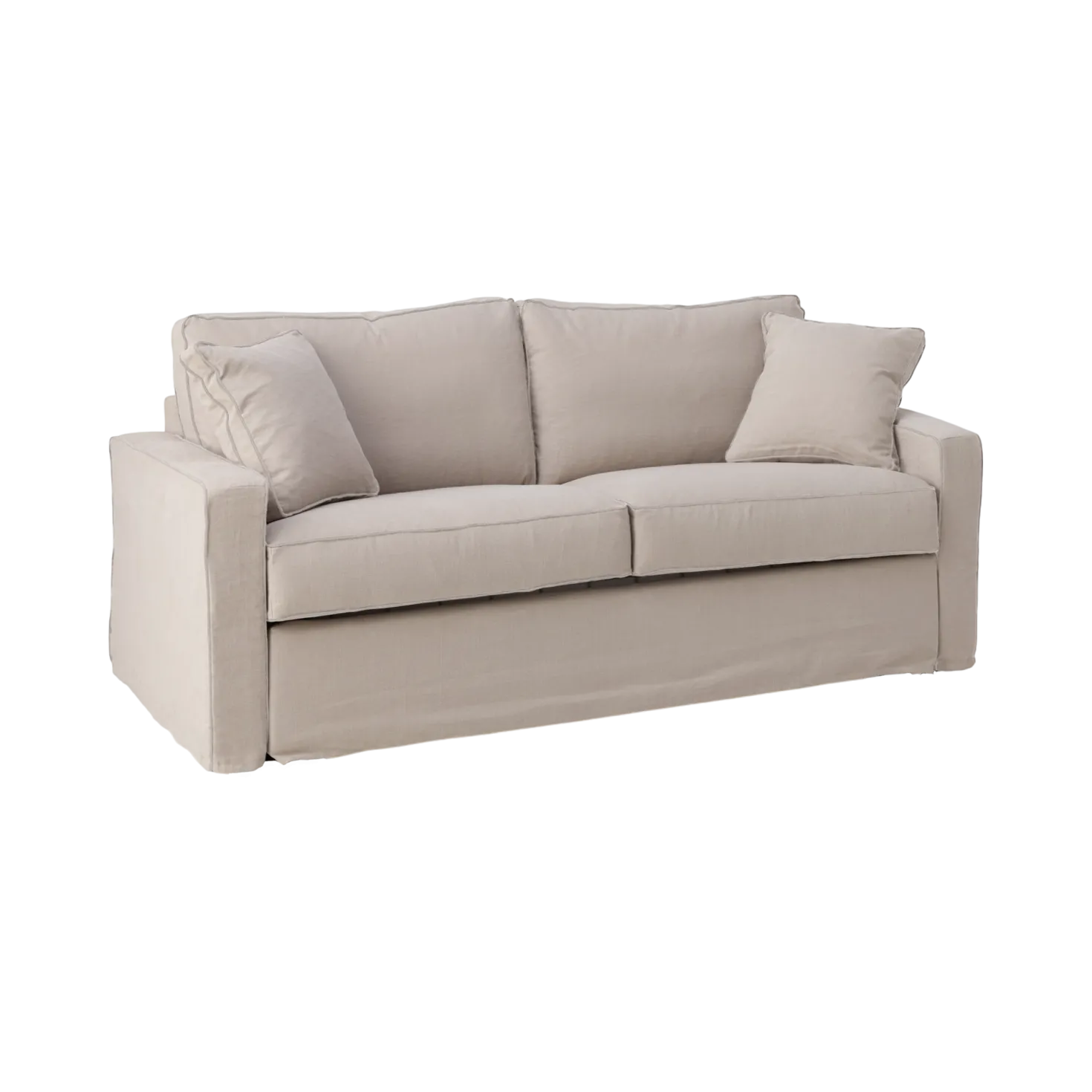 Canapé convertible coton/lin déhoussable Margot