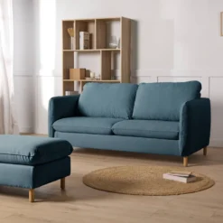 Canapé convertible tissu chenillé Portimo