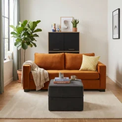 Canapé convertible velours Octave