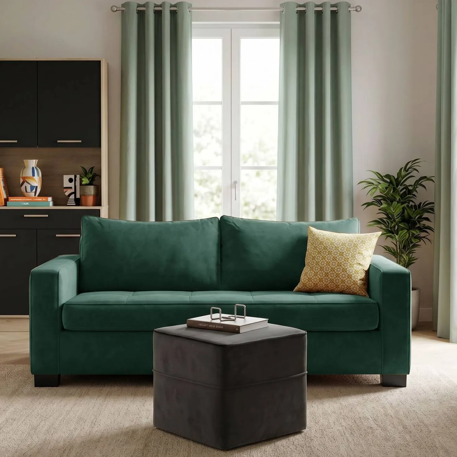 Canapé convertible velours Octave
