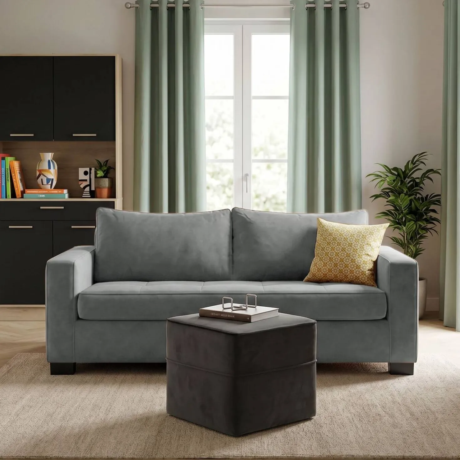 Canapé convertible velours Octave