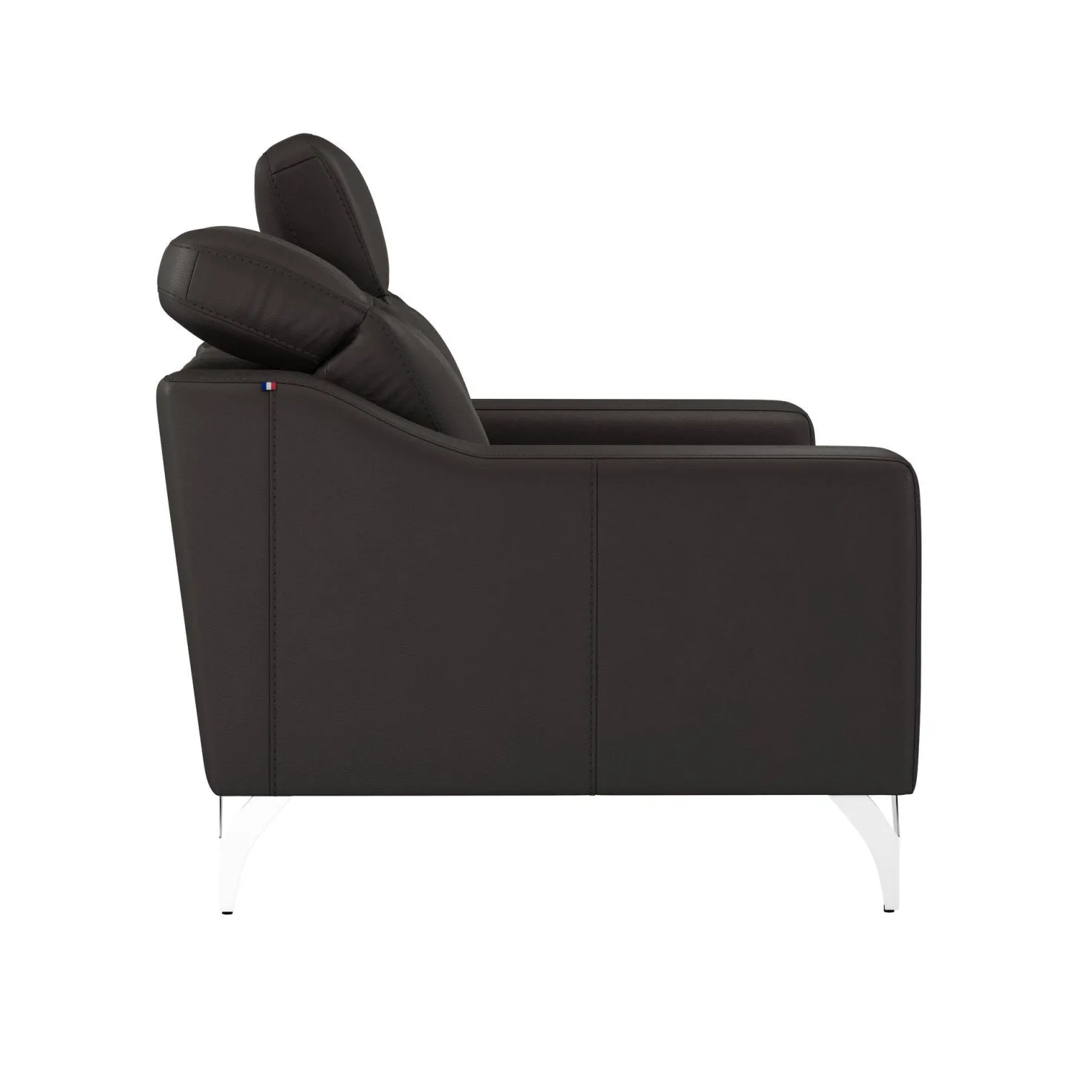 Canapé cuir têtières relevables Ben