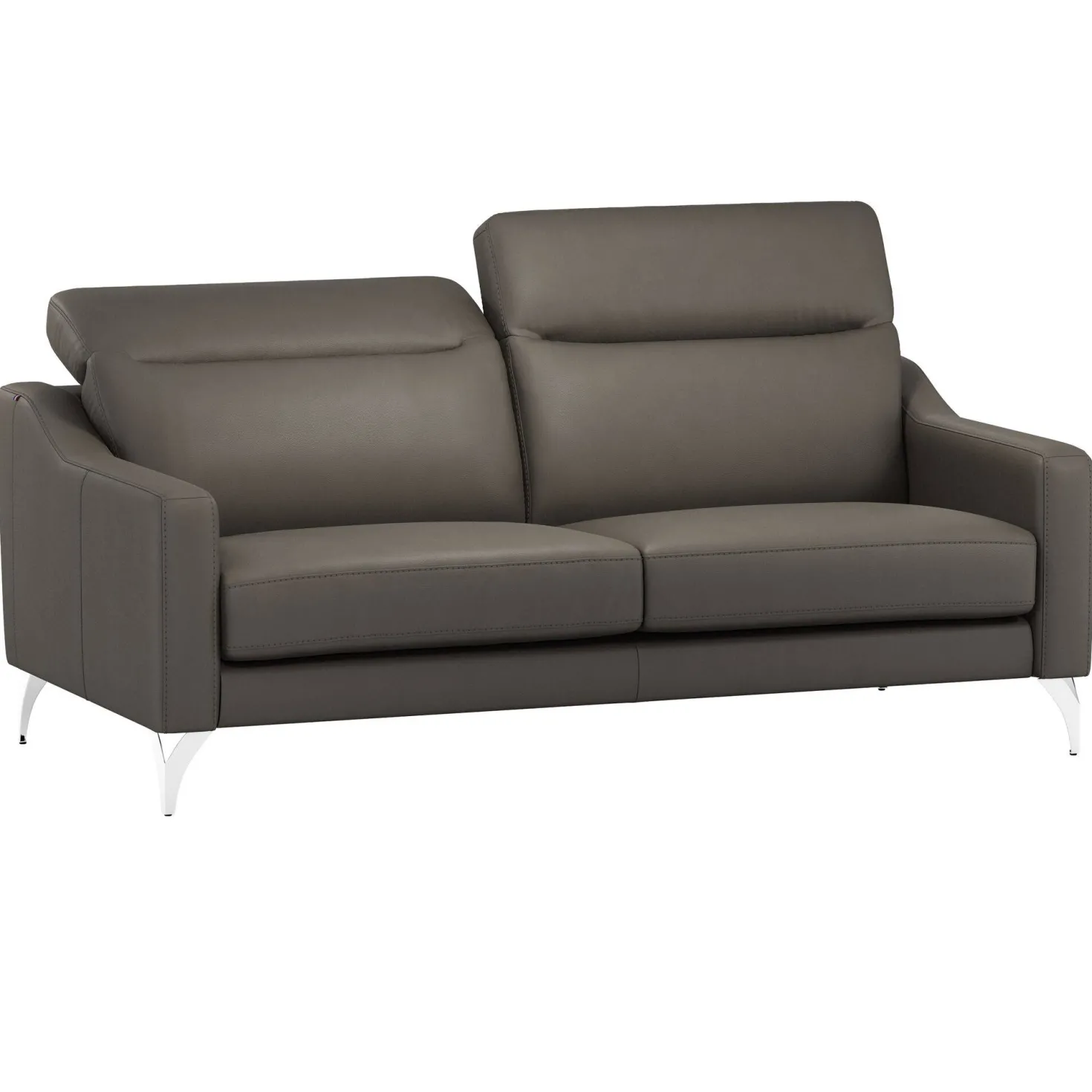 Canapé cuir têtières relevables Ben