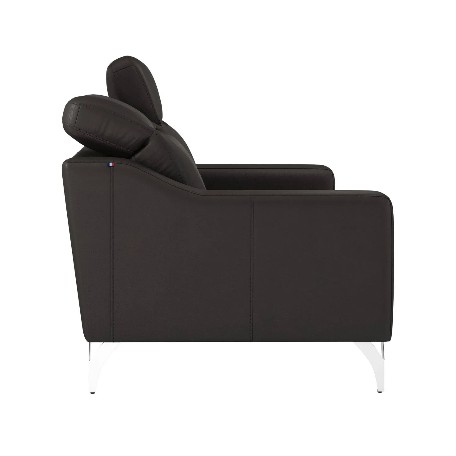 Canapé cuir têtières relevables Ben