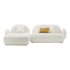 Canapé d'angle bouclette Oméga
