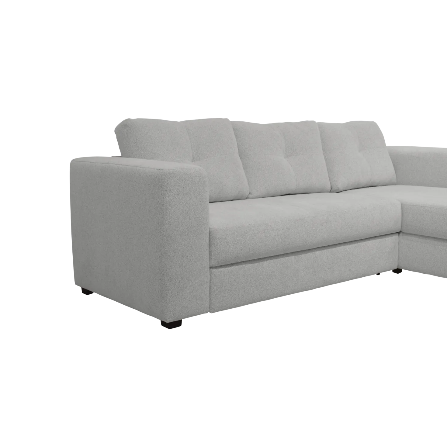 Canapé d'angle convertible et réversible tissu chenillé Pyram