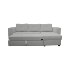 Canapé d'angle convertible et réversible tissu chenillé Pyram