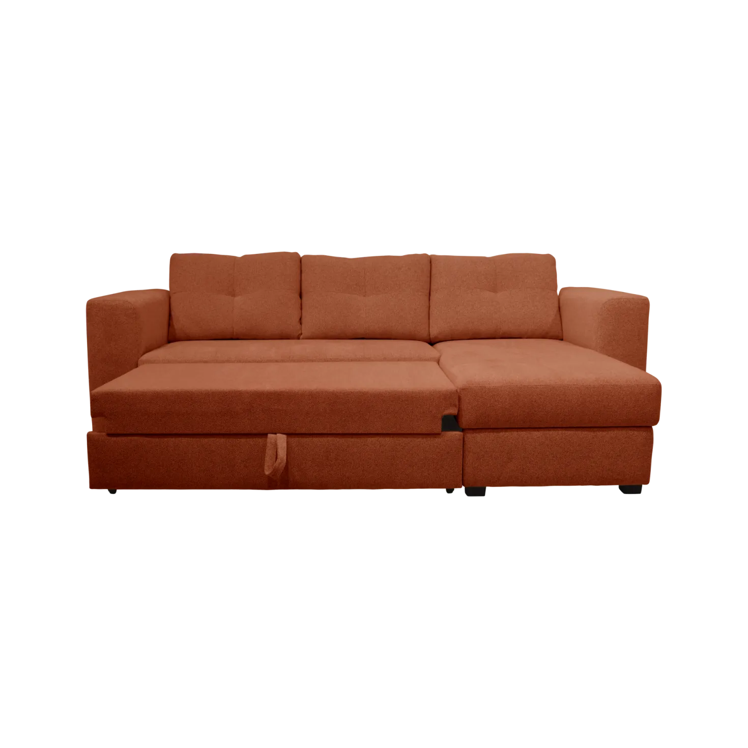 Canapé d'angle convertible et réversible tissu chenillé Pyram