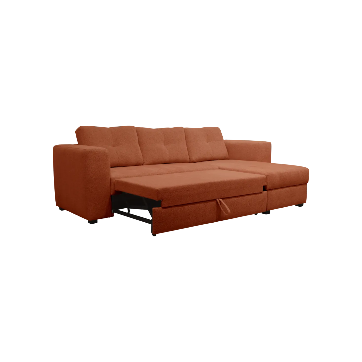 Canapé d'angle convertible et réversible tissu chenillé Pyram