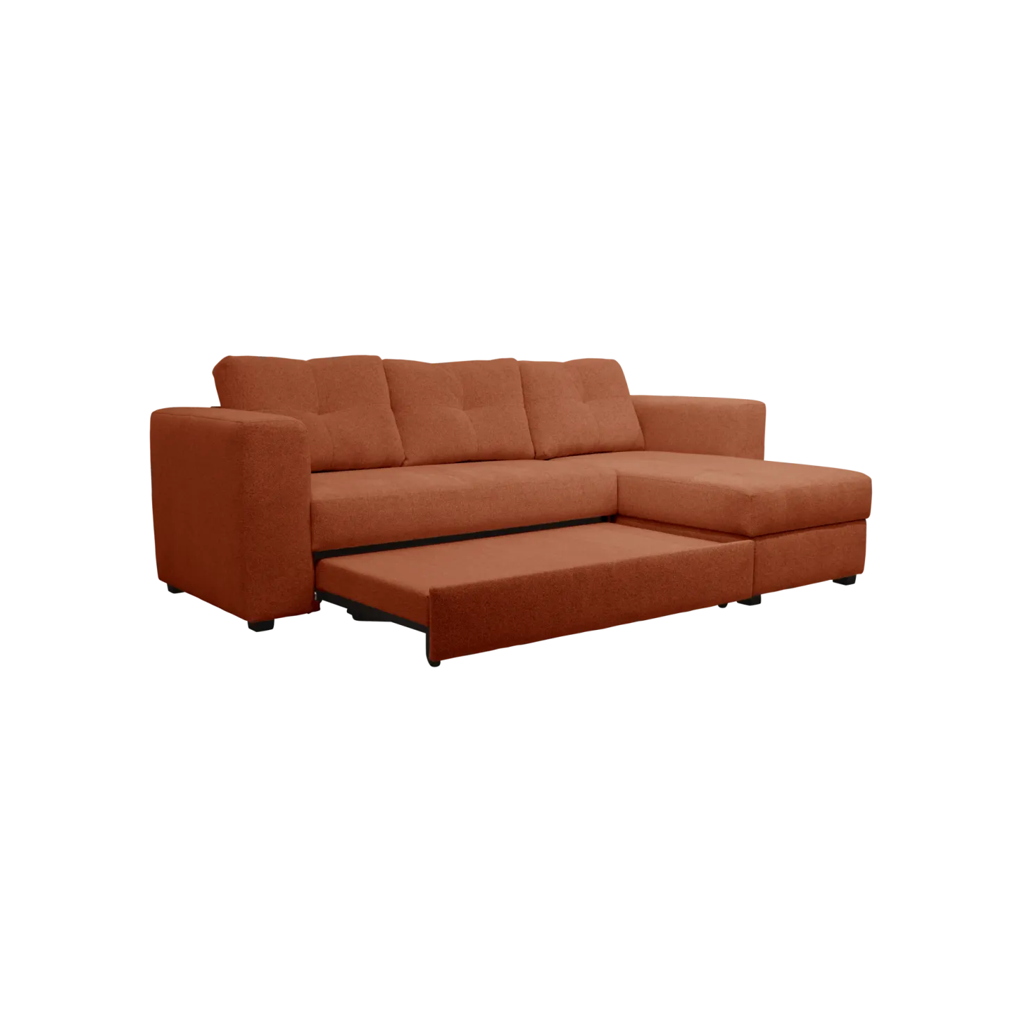 Canapé d'angle convertible et réversible tissu chenillé Pyram