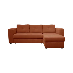 Canapé d'angle convertible et réversible tissu chenillé Pyram