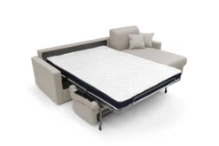 Canapé d'angle convertible et réversible tissu déhoussable Aubin