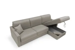 Canapé d'angle convertible et réversible tissu déhoussable Aubin