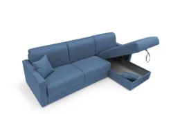 Canapé d'angle convertible et réversible tissu déhoussable Aubin