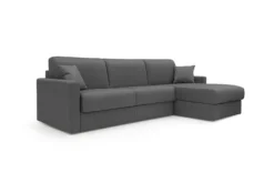 Canapé d'angle convertible et réversible tissu déhoussable Aubin