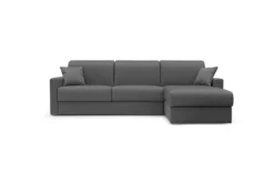 Canapé d'angle convertible et réversible tissu déhoussable Aubin