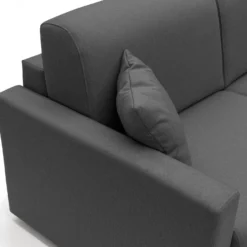Canapé d'angle convertible et réversible tissu déhoussable Aubin
