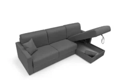 Canapé d'angle convertible et réversible tissu déhoussable Aubin