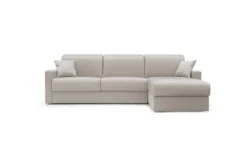 Canapé d'angle convertible et réversible tissu déhoussable Aubin