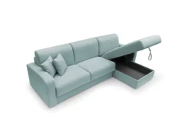 Canapé d'angle convertible et réversible tissu recyclé déhoussable Alizée