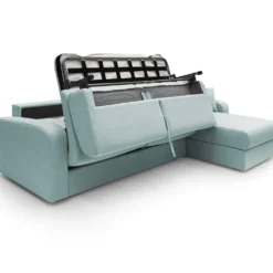 Canapé d'angle convertible et réversible tissu recyclé déhoussable Alizée
