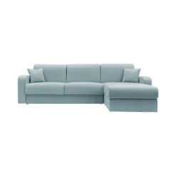 Canapé d'angle convertible et réversible tissu recyclé déhoussable Alizée