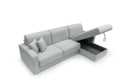 Canapé d'angle convertible et réversible tissu recyclé déhoussable Alizée