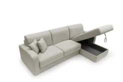 Canapé d'angle convertible et réversible tissu recyclé déhoussable Alizée